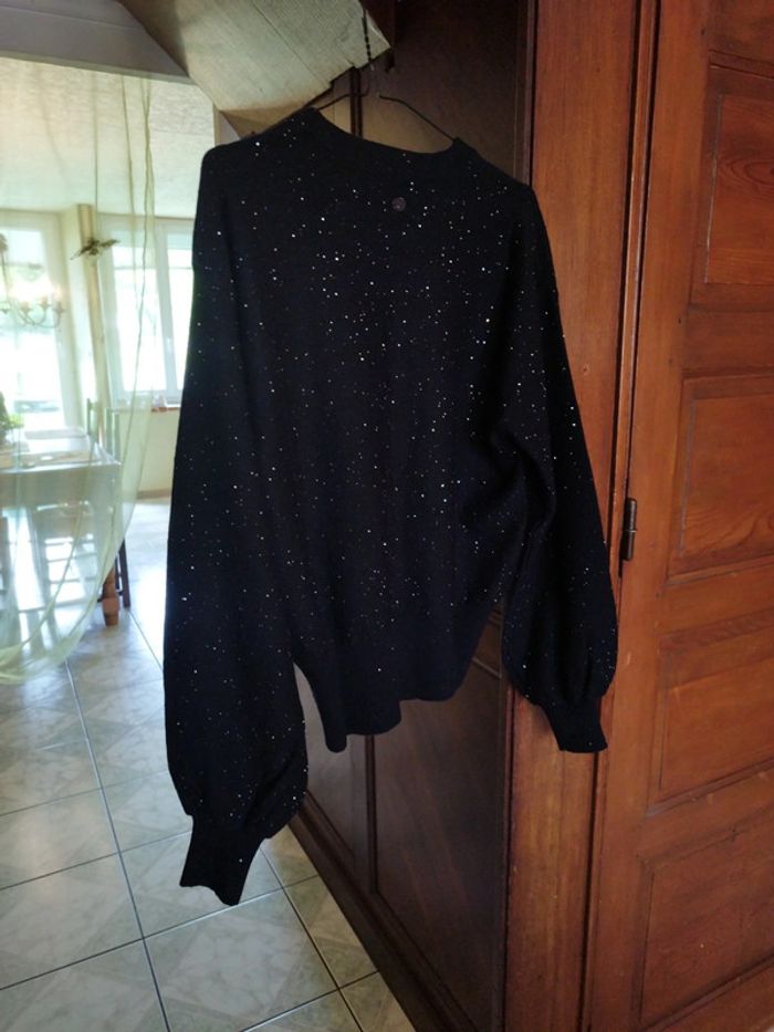 Pull sweat noir pailleté vintage Desigual L/40 y2k - photo numéro 6