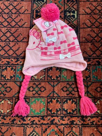 Bonnet hello kitty rose fille hiver 52 cm
