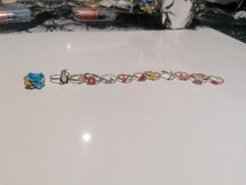 Lot de 12 bagues fillette enfant 👧🏻