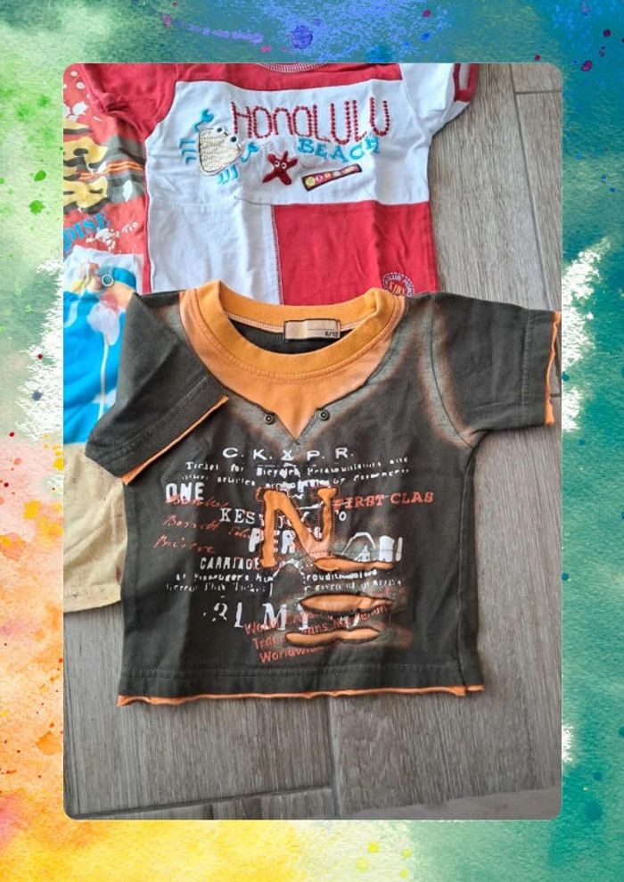 Lot tshirt 12 mois - photo numéro 2