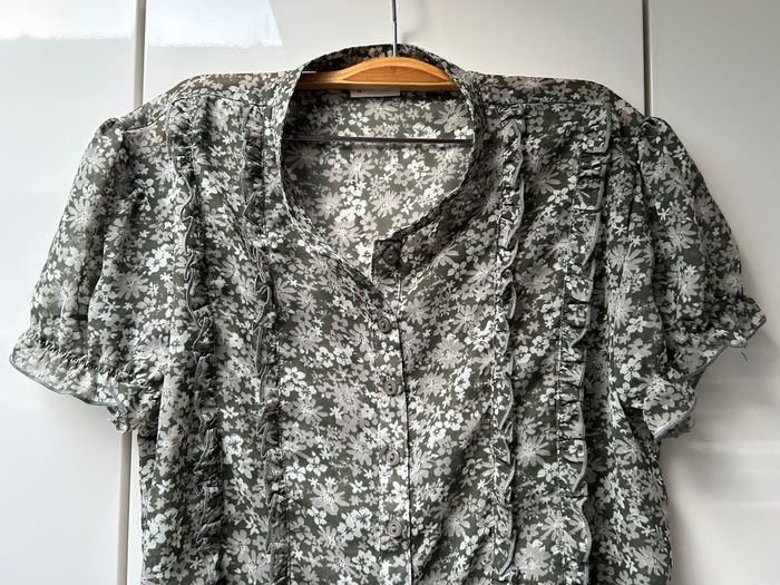 Chemisier vert à fleurs Biaggini - Taille 42 - photo numéro 2