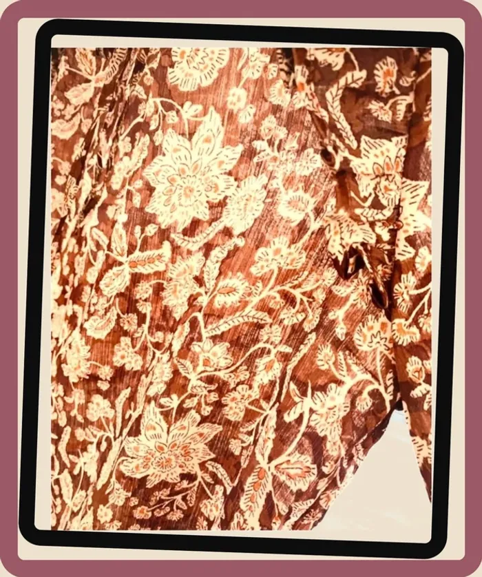 Magnifique blouse imprimée florale à volants neuve H&M T/34-36 - photo numéro 7