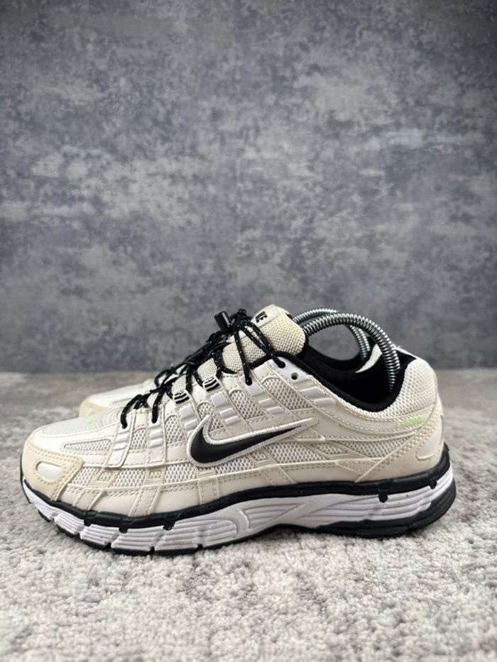 Nike P-6000 Running - Sail Black Lime Blast - White & Yellow & Black - photo numéro 5