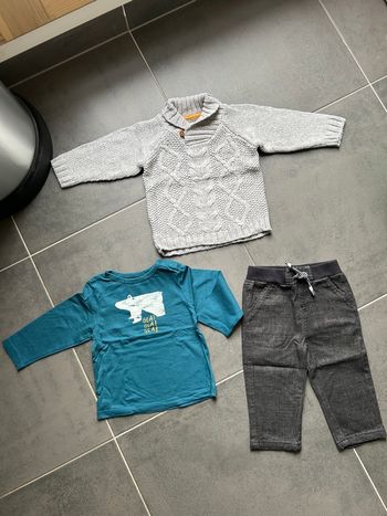 Ensemble hiver de 3 articles bébé garçon cadet Rousselle