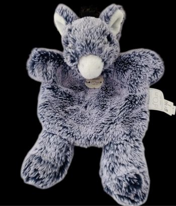 ❤️B4350 Doudou Marionnette Âne Sweety Mousse Histoire D’ours Bleu Gris