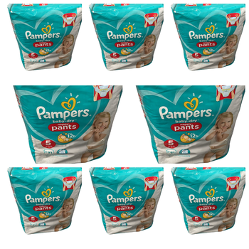 Lot de 168  Couches Pampers Baby Dry  Pants 12-17kg Taille 5 Neuf