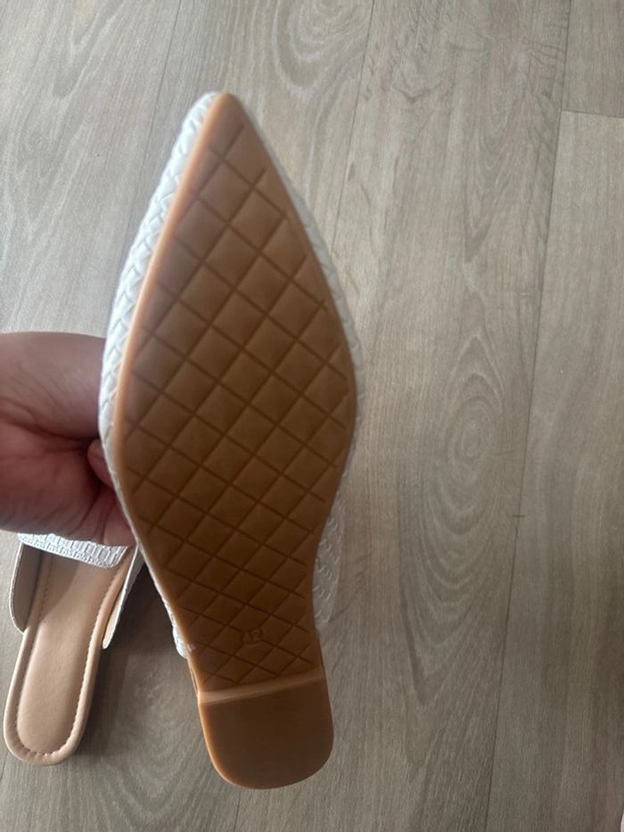 Chaussures blanches perles et strass t41 - photo numéro 3