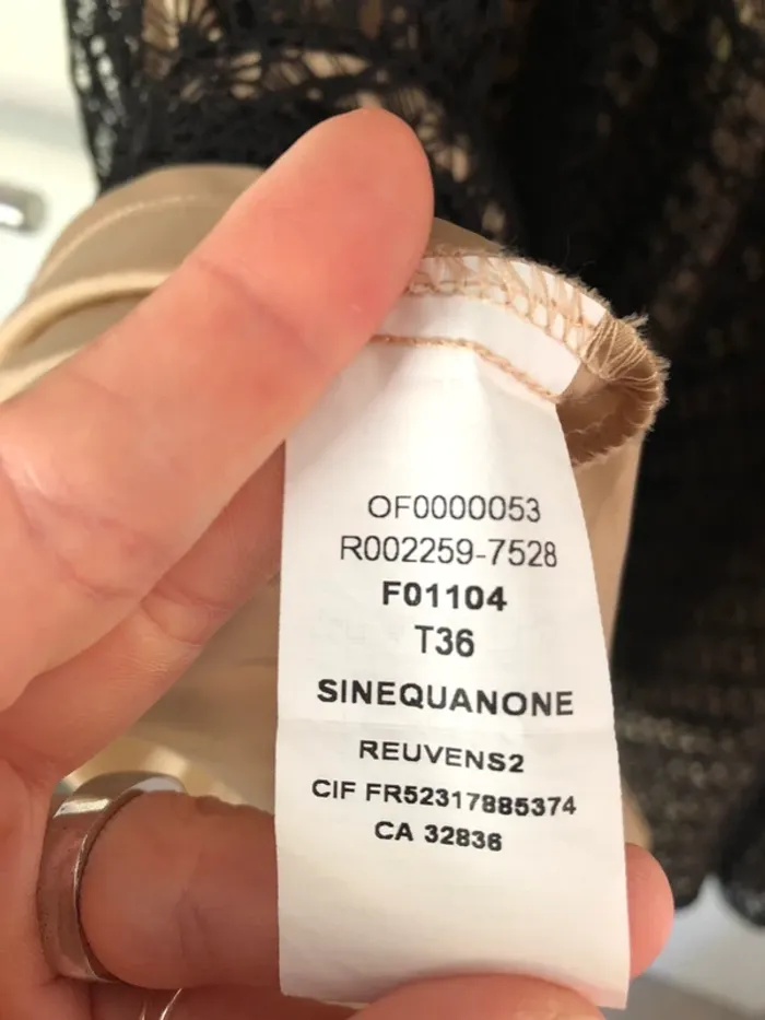 Robe Sinéquanone noire en dentelle taille S - photo numéro 9