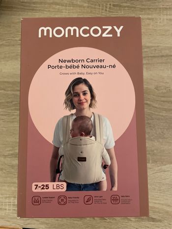 🔵NEUF🔴 Porte-bébé ergonomique Momcozy nouveau-né avec soutien de la nuque léger 3-11kg – Noir