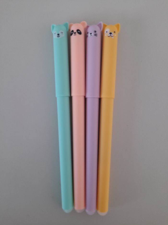 Stylos gel effaçables kawaii animaux - photo numéro 2