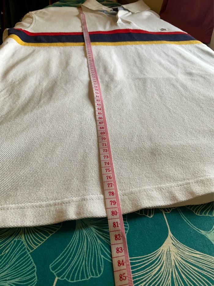 Polo blanc pour homme Tommy Hilfiger logo vintage taille L 025 - photo numéro 6