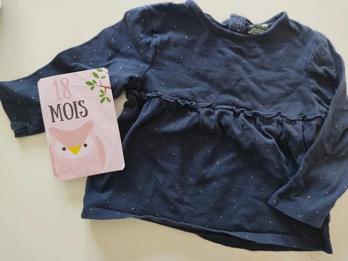 Tee shirt manches longues taille 18 mois