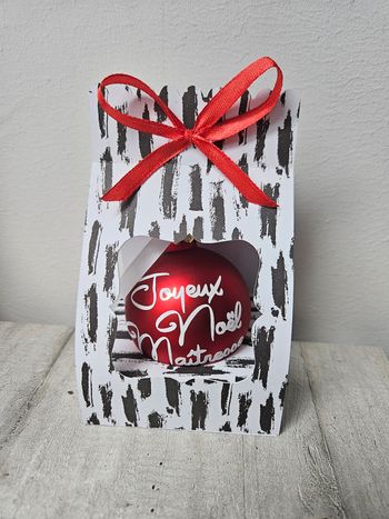 Boule joyeux Noël maîtresse