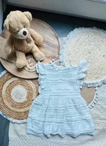 Robe blanche volantée 18 mois / 80cm IKKS