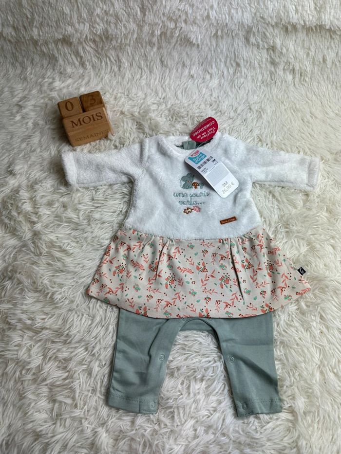 Robe combinaison sucre d’orge taille 3 mois