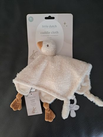 Doudou oie +attache tétine neuf