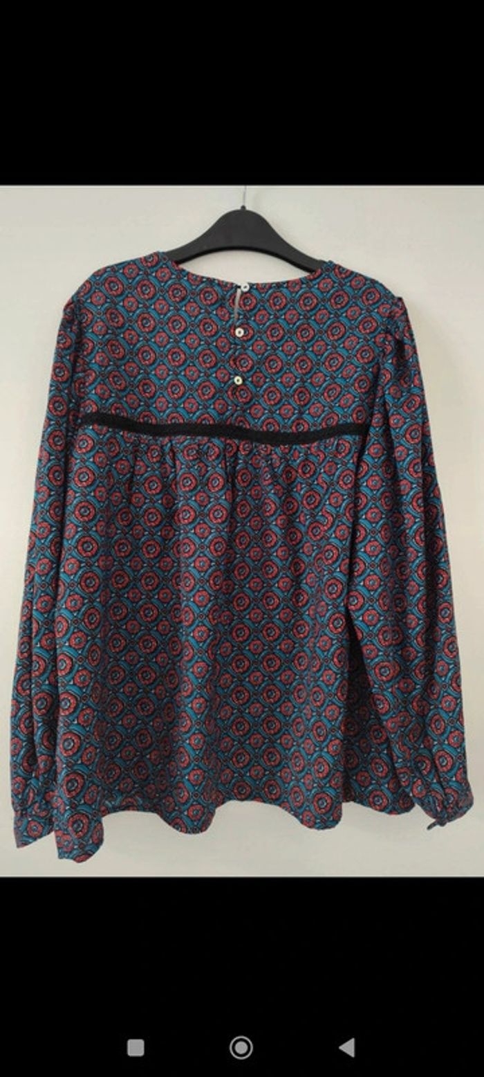 Blouse fluide multicolore à motifs ethniques taille L Molly Bracken - photo numéro 2
