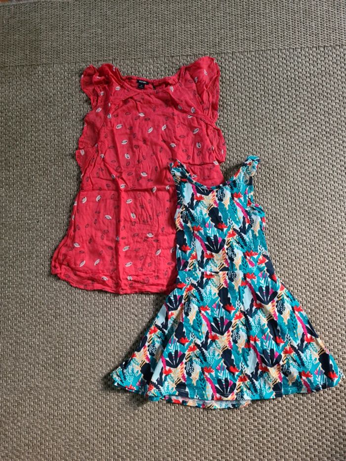 Lot de 2 robes été motifs - 5 ans - photo numéro 2