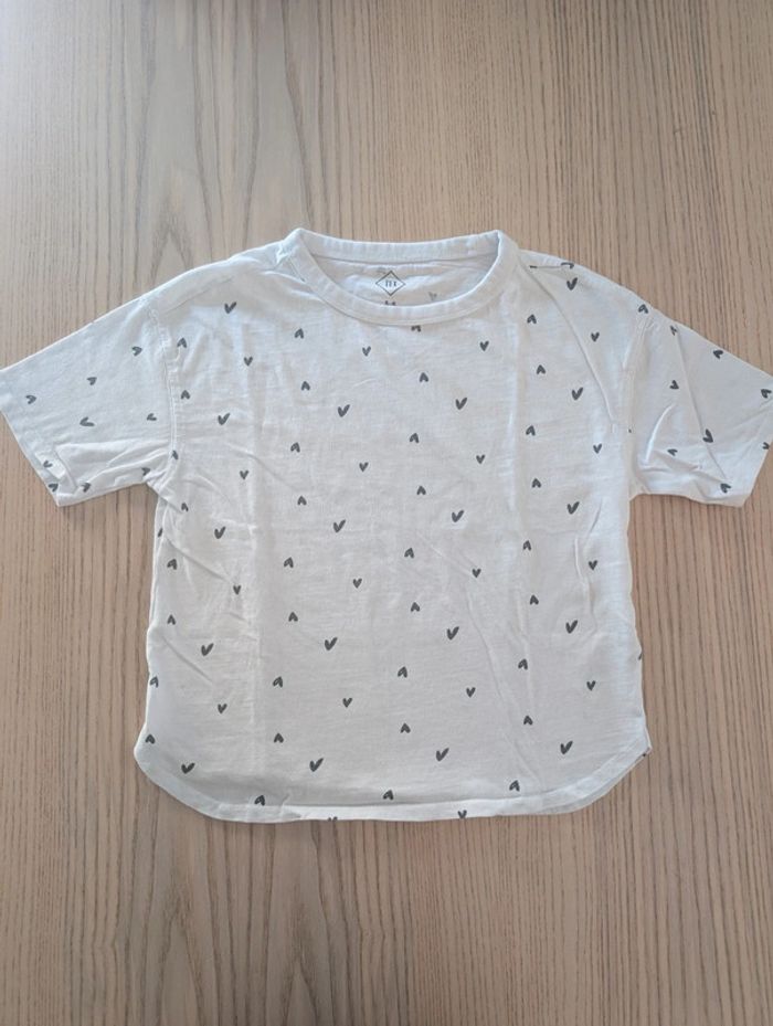 T-shirt manches courtes fille coeurs