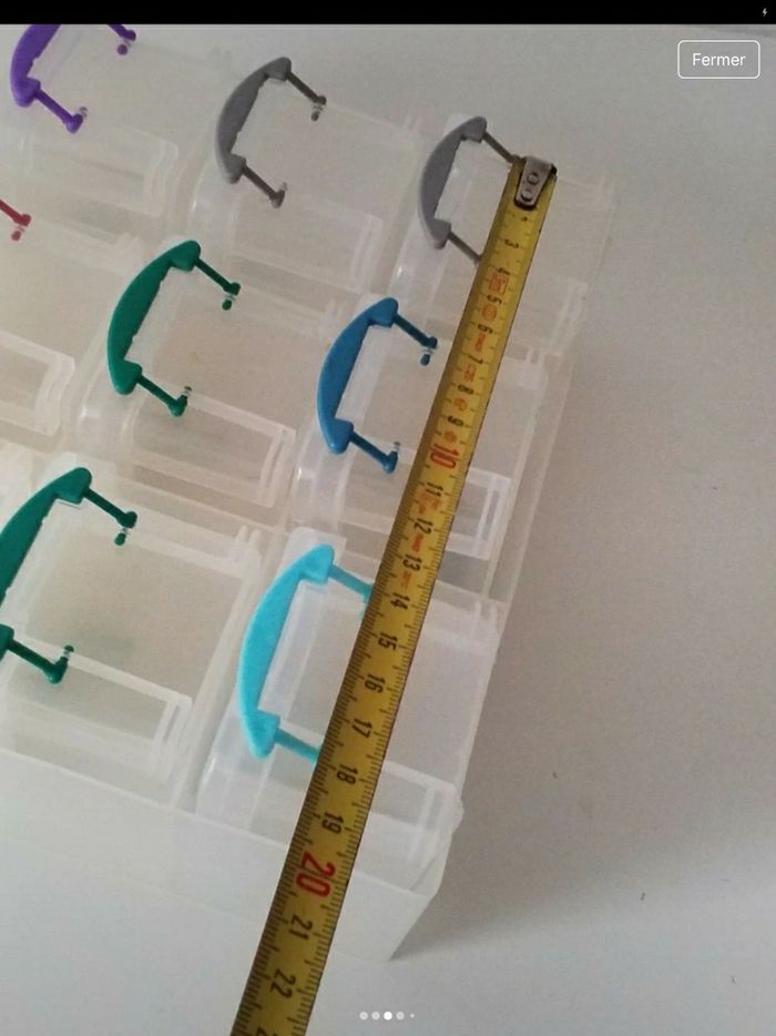 box de 9     petites boites de rangement      avec couvercle     très bon état  dimensions en photos - photo numéro 6