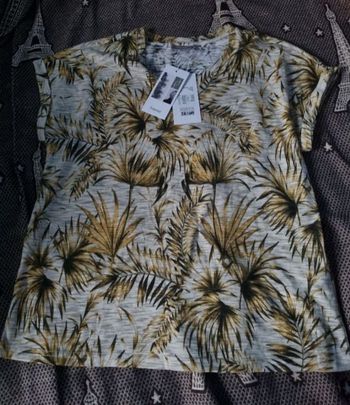 T-shirt imprimé tropical taille S