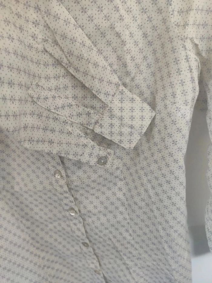 Edeis chemise blanche violet 40 - photo numéro 4