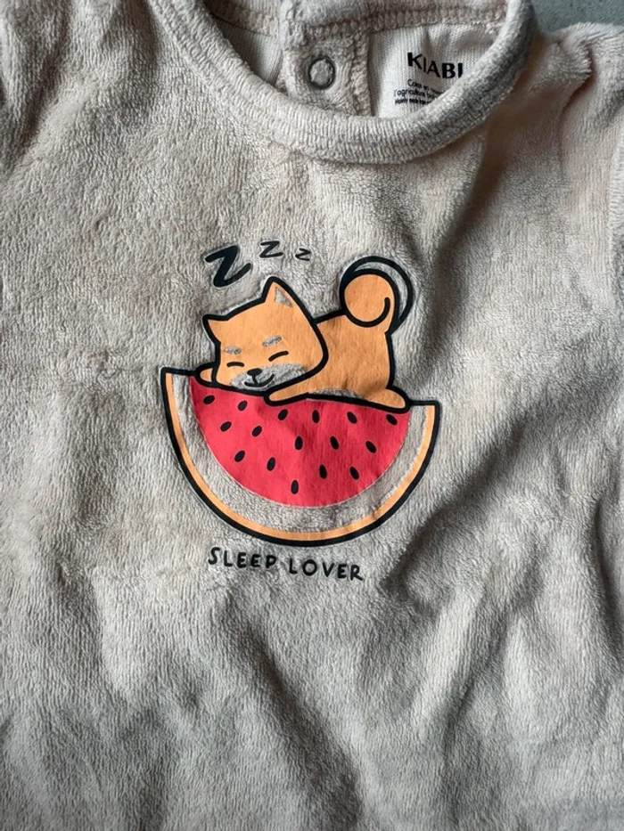 Pyjama 1 pièce velours bébé fille - photo numéro 2