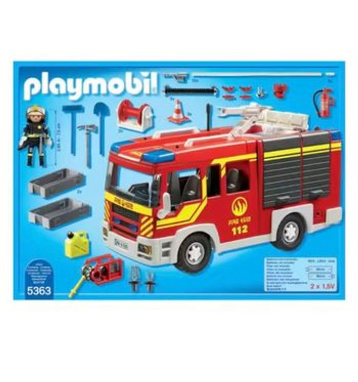 Playmobil 5363 - Fourgon de pompier avec sirène - Playmobil