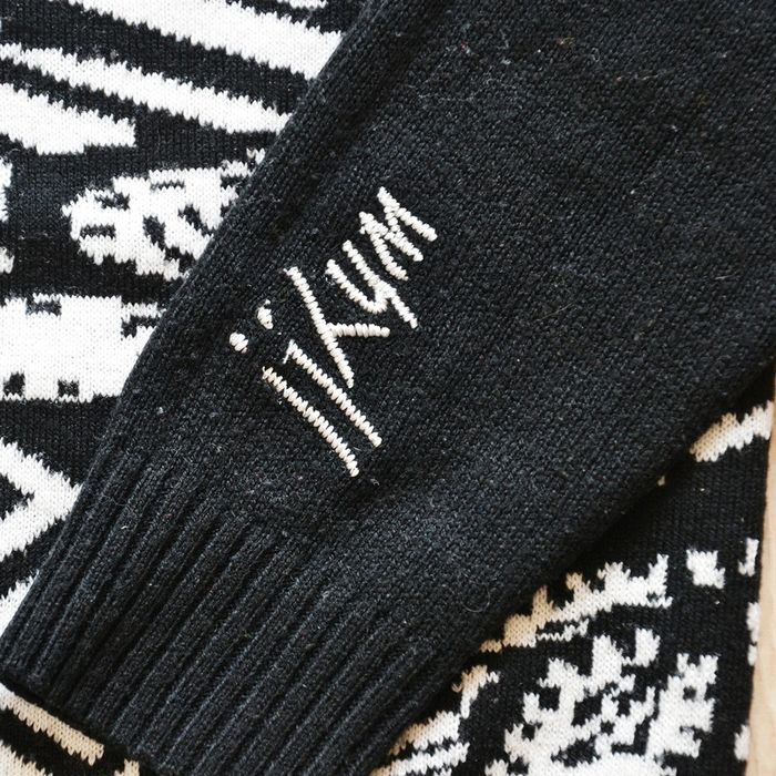 Desigual Pull Acrylique Col évasé Noir et Blanc Femme Exclusive Collection Vintage (Taille S) - photo numéro 6