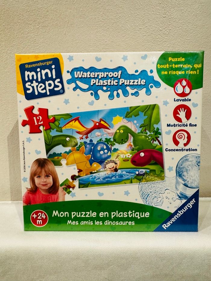 Mini steps waterproof Mon puzzle en plastique Mes amis les dinosaures + 24 mois