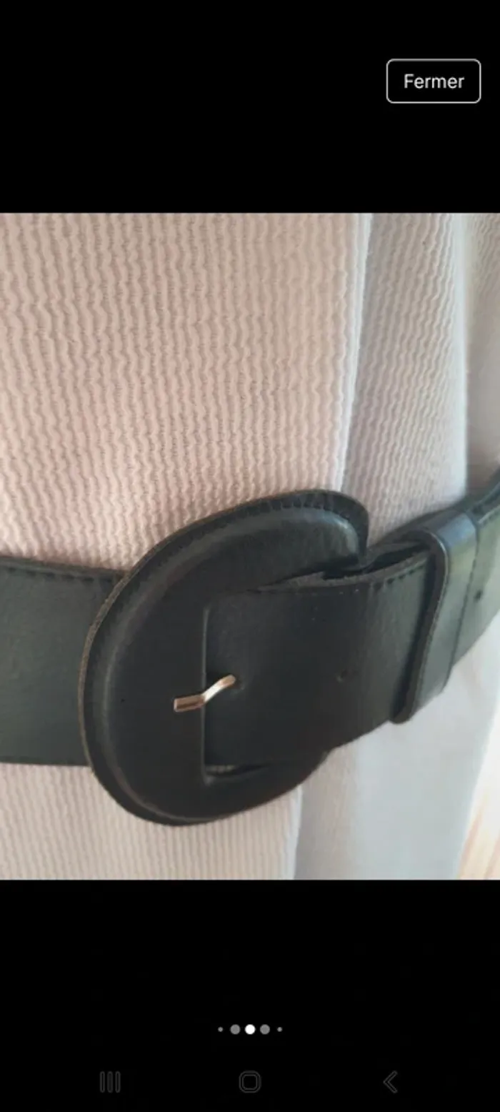 Ceinture en cuir noir Bradbury 80cm Handmade - photo numéro 8