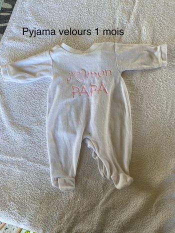Pyjama velours 1 mois