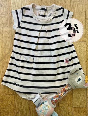 Robe-body Petit Bateau - Taille 3 mois