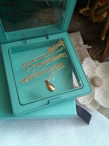 Collier goutte d'or, plaqué or s925