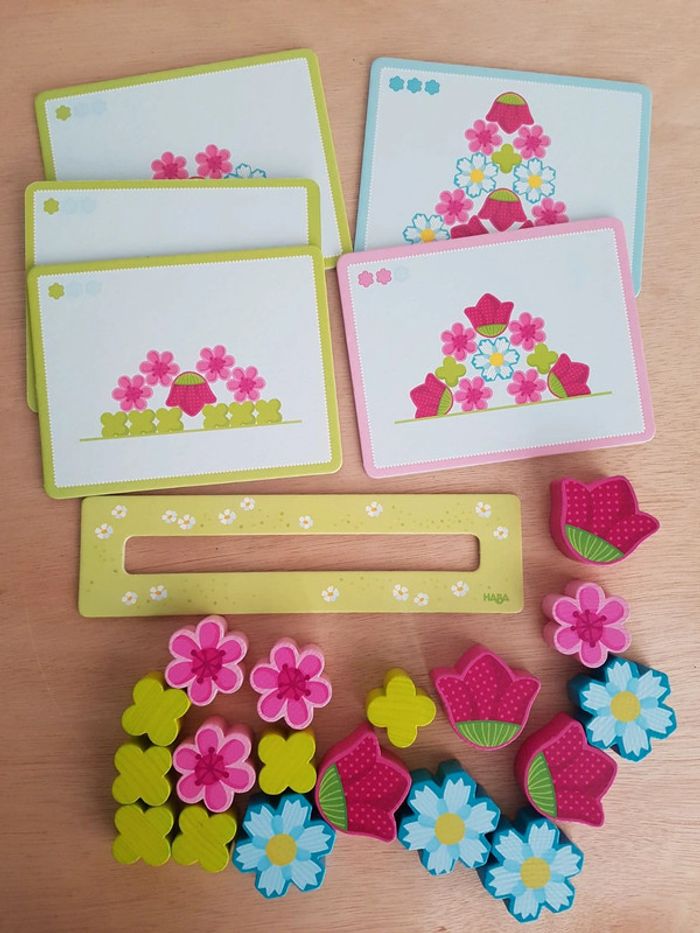 Haba jeu d'encastrement en bois fleurs magiques - photo numéro 4