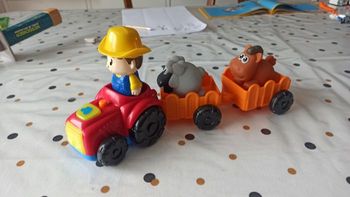 Tracteur avec 2 remorques
