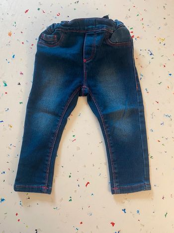 Jean slim à coutures roses 18 mois Fagottino