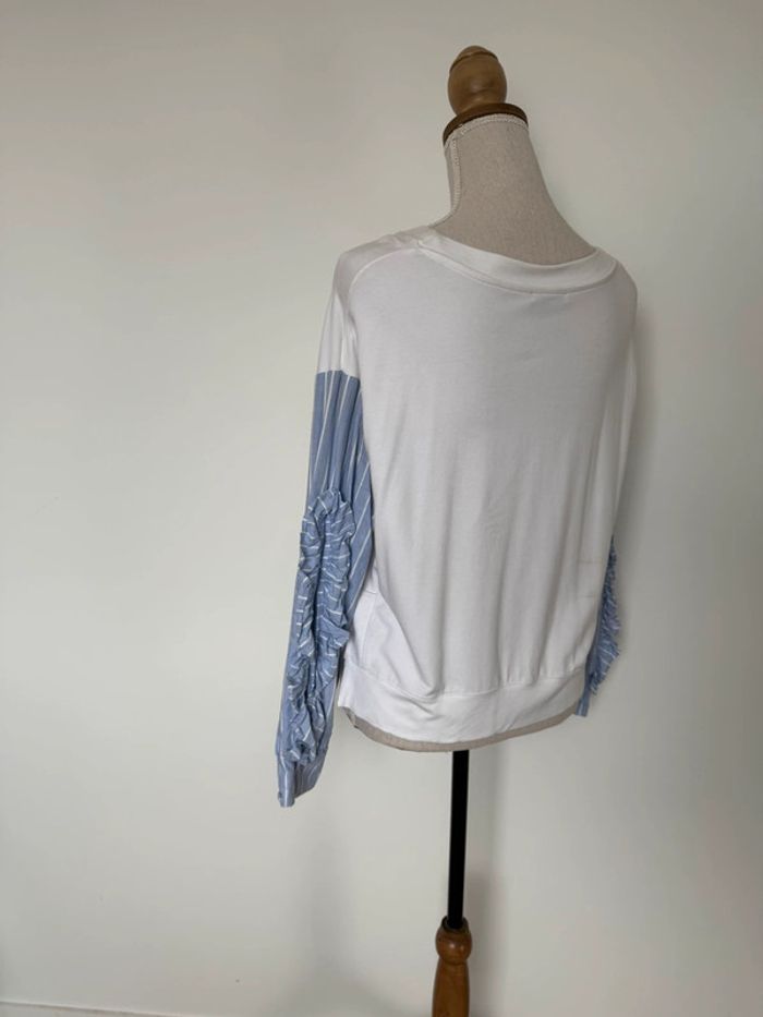 Sweat zara blouse haut chemise camicia t-shirt camisa Malia Overhemd folder Blusa Camicetta manche - photo numéro 3