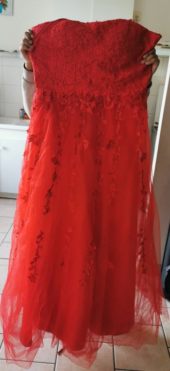 Robe rouge coktail soirée mariage