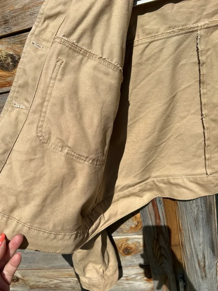 Veste jeans marron - photo numéro 4