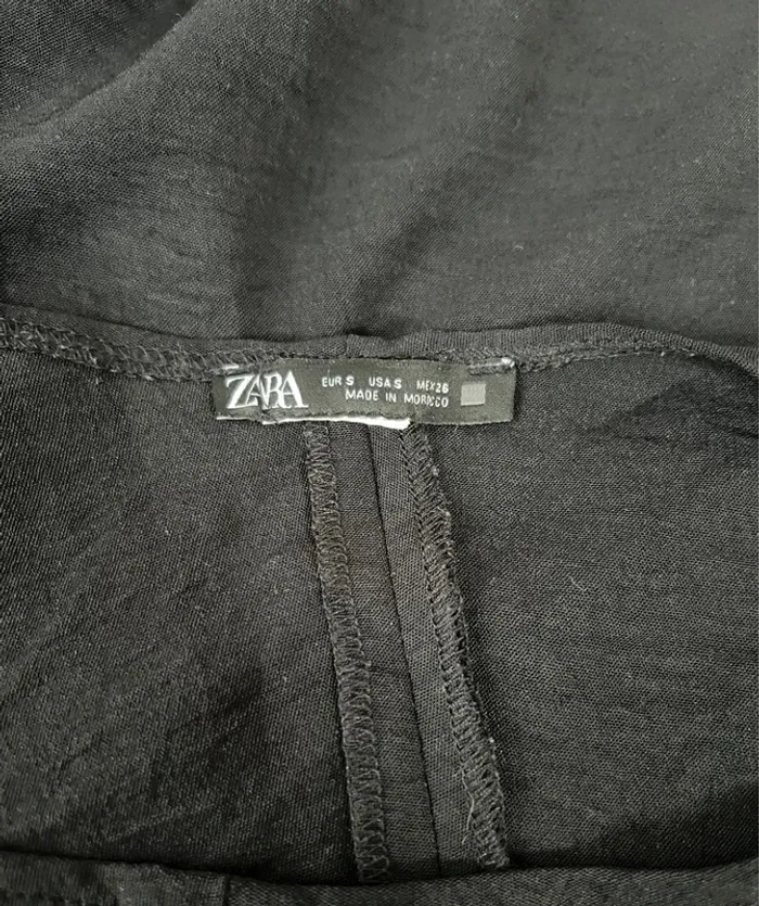 Robe manches courtes fluide noire Zara - photo numéro 6