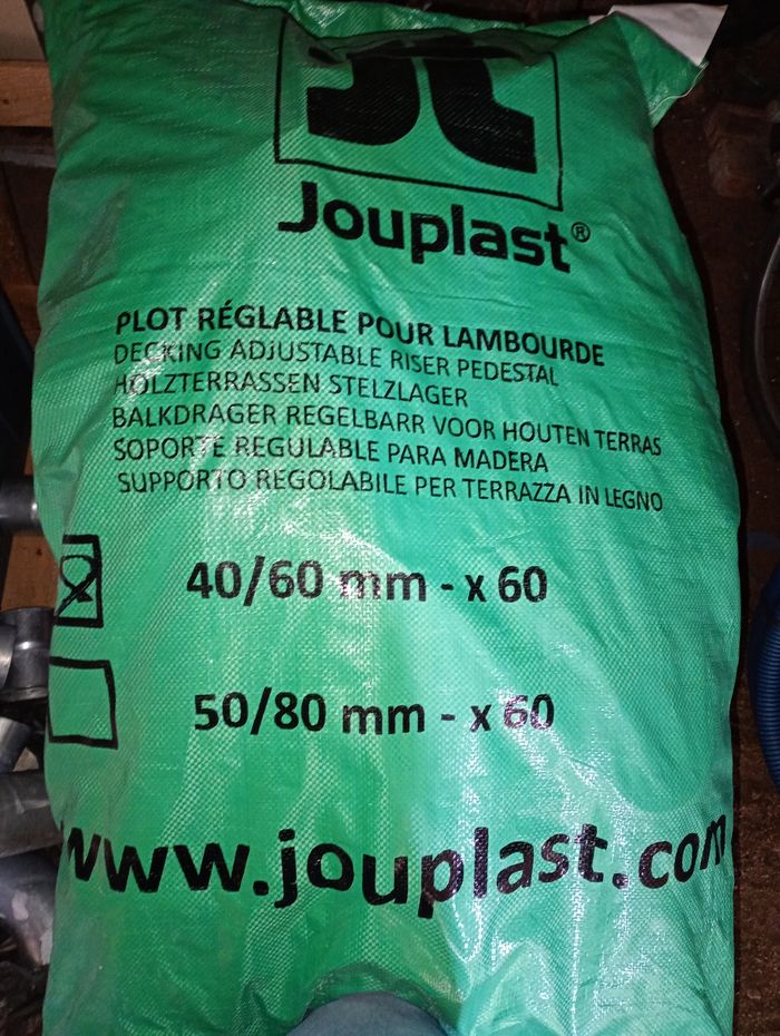 Plot pour terrasse 40/60mm