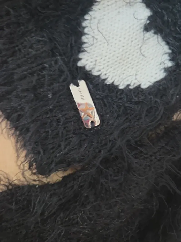 Pull 2ans fille noir avec coeurs - photo numéro 2