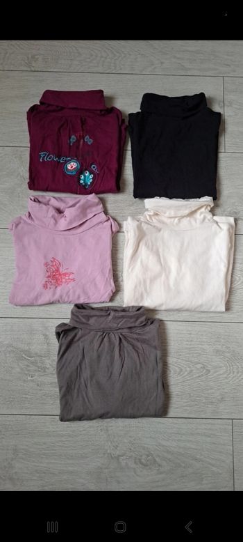 Lot tee-shirts col roulé