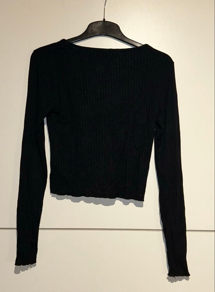 Blouse noire à manches longues Amisu – Taille S - photo numéro 3