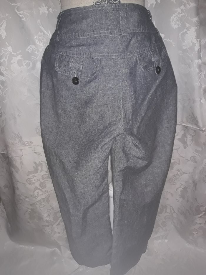 Faby27800 Pantalon femme "Camaïeu" couleur : bleu, gris chiné T 38 - photo numéro 3