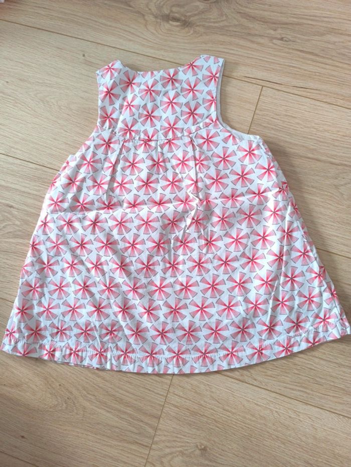 Robe Obaïbi blanche et rouge - Taille 12 mois - 74cm - photo numéro 2