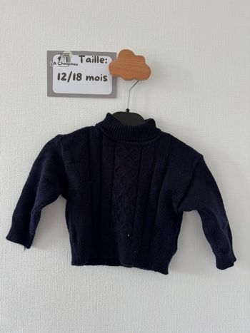 Pull marine - taille 12/18 mois 🌼