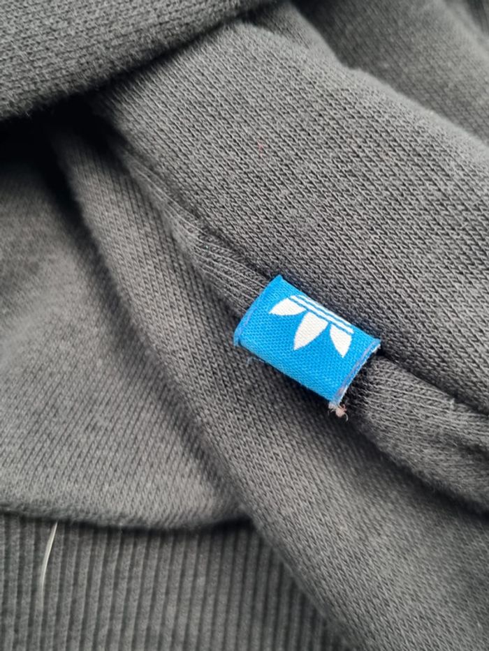 Sweat noir Adidas Trefoil – Taille XS Femme (mesures en photos) - photo numéro 8