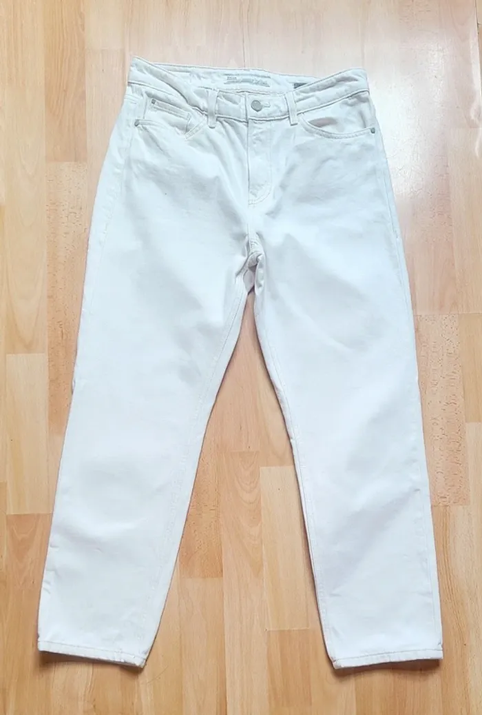 Magnifique jeans droit crème Salsa taille 38 - photo numéro 2